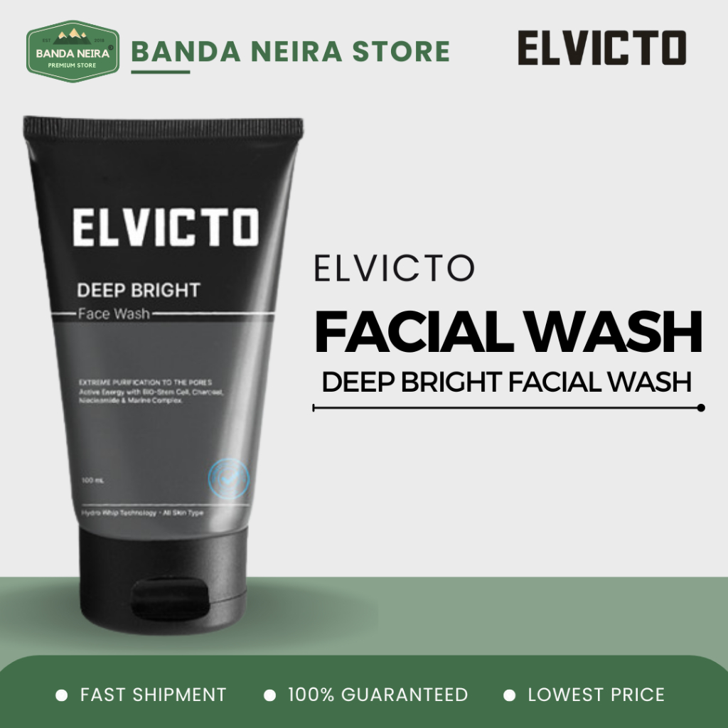 ELVICTO Deep Bright Face Wash / Sabun Pembersih Wajah