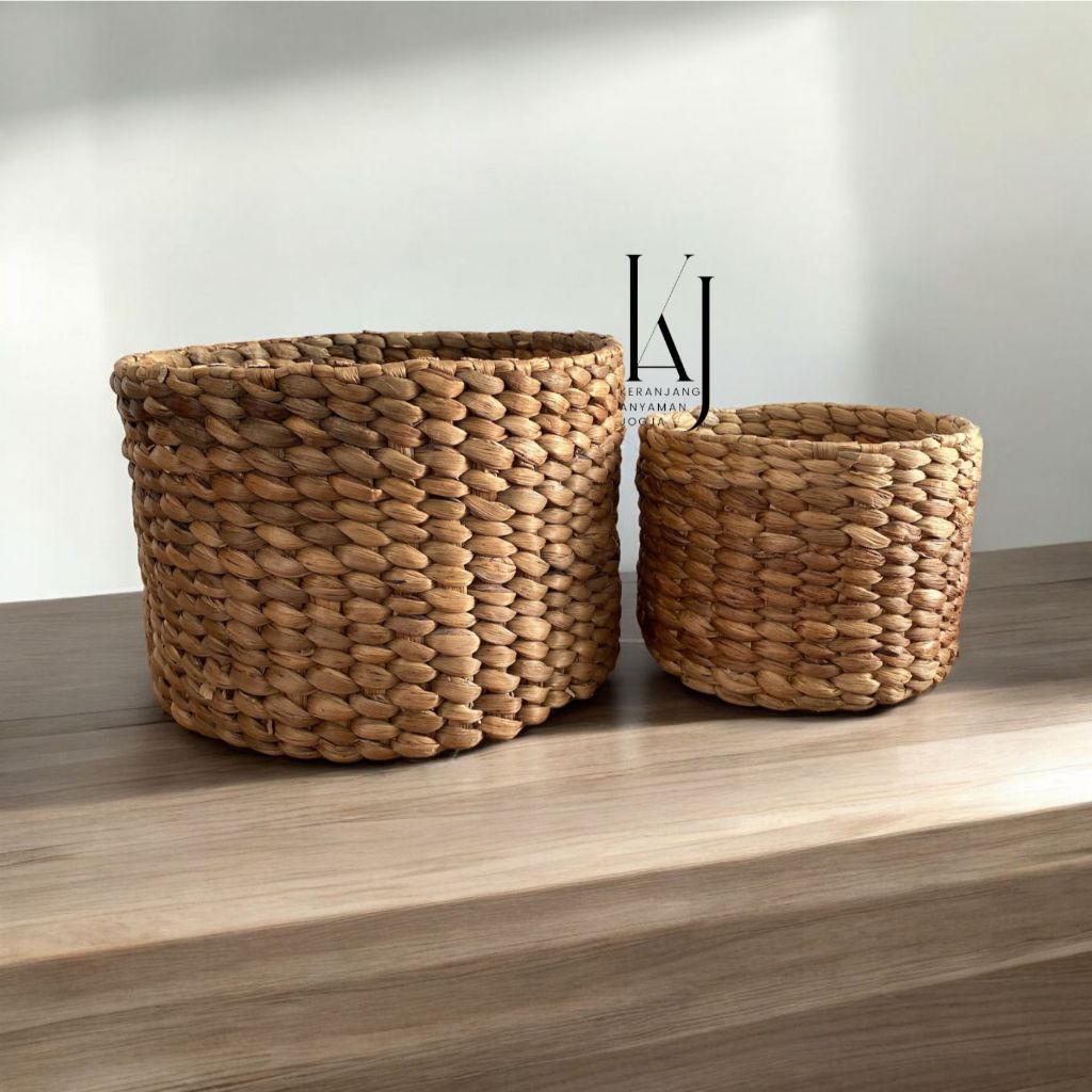 Water Hyacinth Laundry Basket / Box Storage / Keranjang Anyaman Enceng Gondok