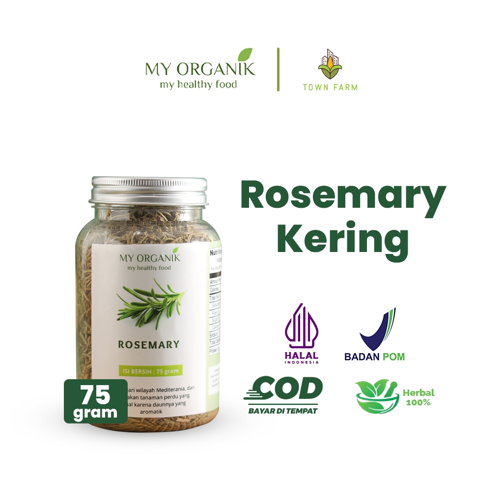 

My Organik Rosemary Leaves Grade A Daun Rosemary Kering Premium Organik Bubuk