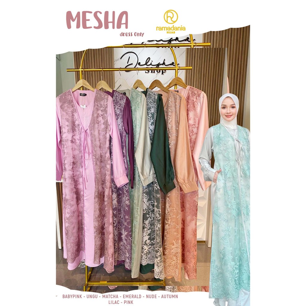RAMADANIA MESHA TILE 05 DRESS ONLY - DRESS BROKAT - KONDANGN WISUDA LAMARAN NIKAHAN PESTA - DRESS FO