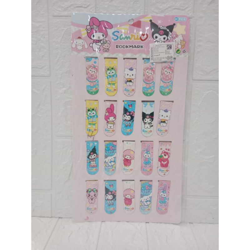 

(1 PCS) Pembatas Buku Magnet Sanrio / Lotso