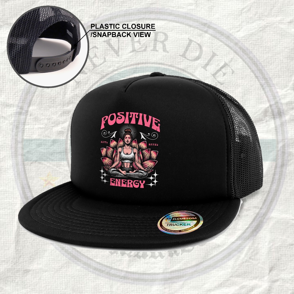 CAPSMARKET - POSITIVE ENERGI /SNAPBACK/SNAPBACK DISTRO/SNAPBACK BAND/SNAPBACK METAL/TOPI JARING/TOPI