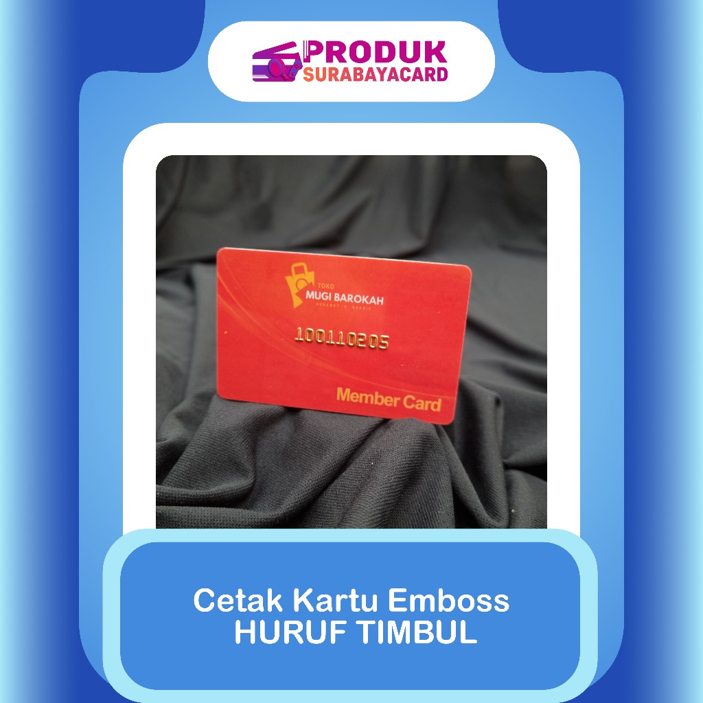 

Cetak Kartu Emboss Cetak IDcard Emboss HURUF TIMBUL member card emboss