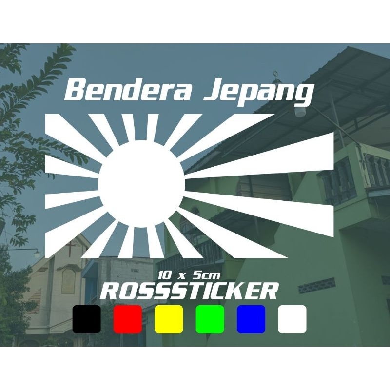 cutting sticker custom jdm bendera jepang, bendera jepang jdm, sticker cutting custom jdm