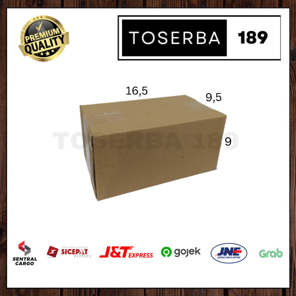 

Kotak kardus box packing uk 16,5x9,5x9 SHEET POLOS