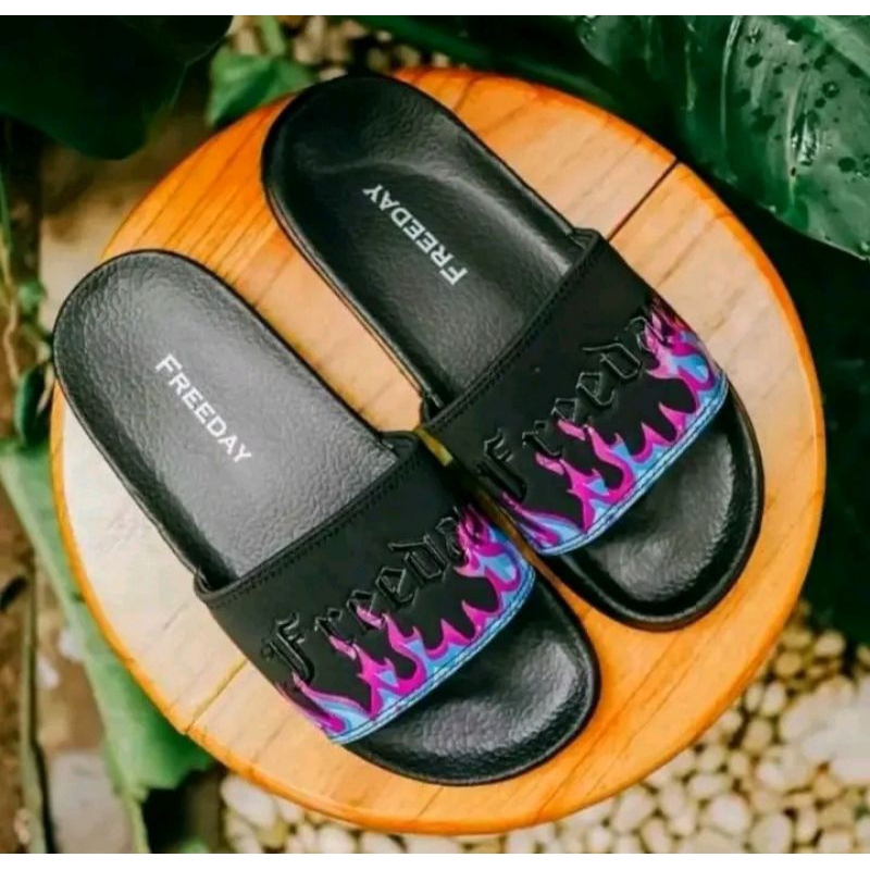 sandal slop freeday motif api pria/wanita anti slip