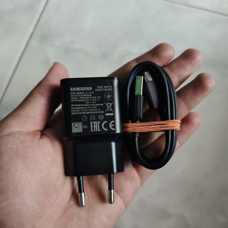 Charger original cabutan bawaan hp Samsung S10 plus S10 A52s A31 A23 A32 A51 note 9 type C fast char