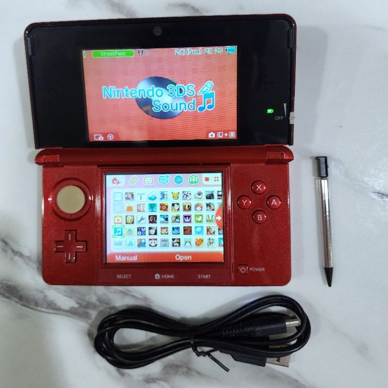 3DS 32GB MERAH FULL GAMES CFW SEMUA FUNGSI NORMAL NOT 2DS DS DSI LITE FAT REGULAR XL LL NEW PS PSP P