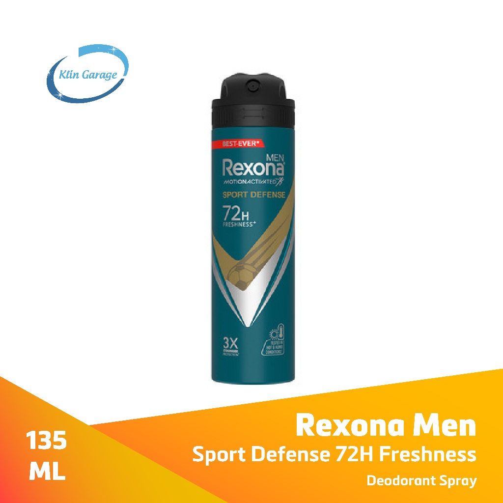 Rexona Men SPORT DEFENSE Deodorant Body Spray 135ml - Deodoran Mencegah Bau Badan Pengharum Badan