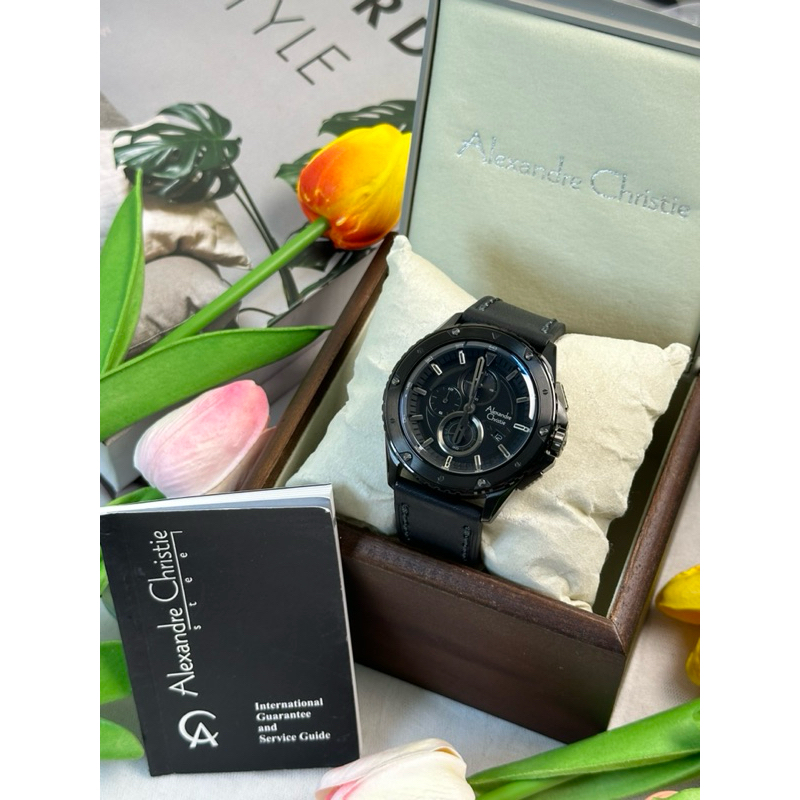 jam tangan pria alexandre christie type 6653 AC6653