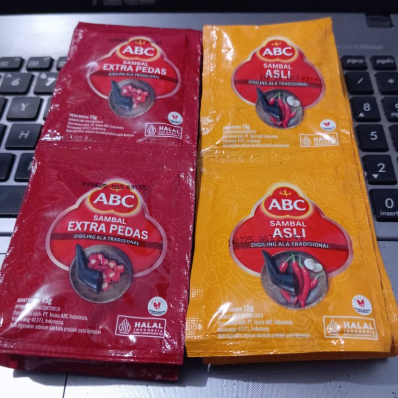 

ABC Saus Sambal asli extra pedas 15gr x 10 sachet kemasan 1000