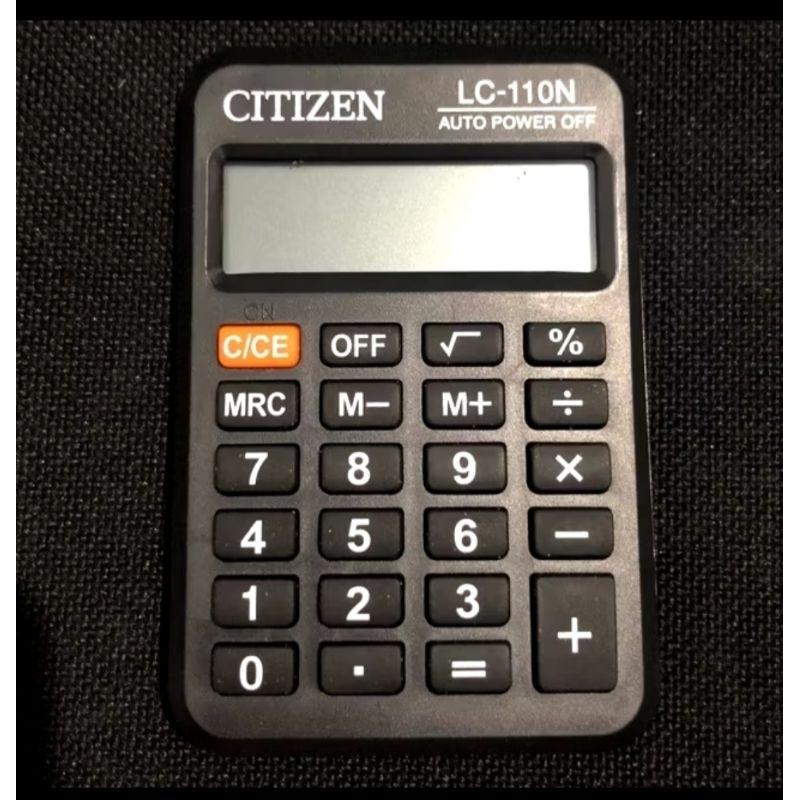 

kalkulator saku citizen LC-110N 8 digit warna hitam polos citizen LC-110N 8 digit hitam