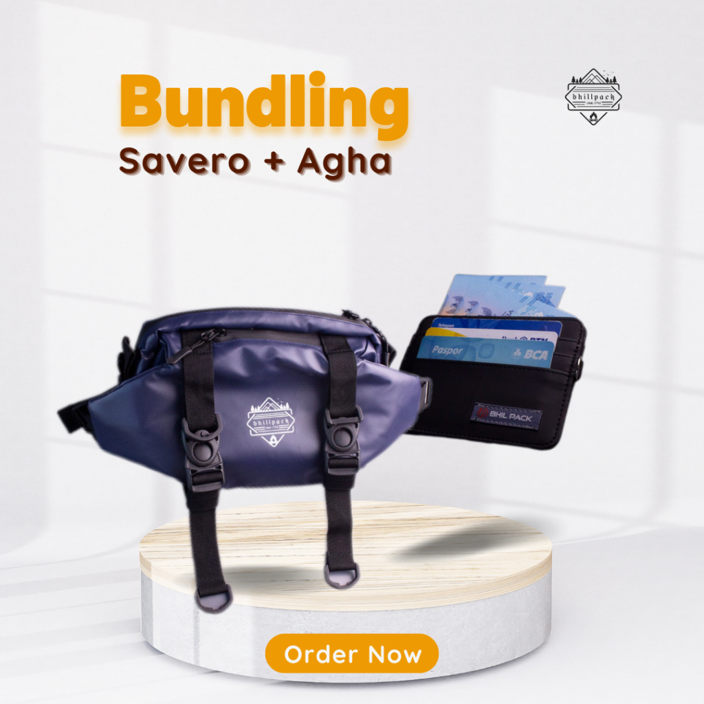 Tas Bundling Pria Dompet Wallet Bhillpack Savero dan Agha