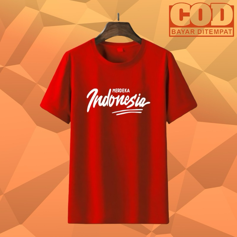 Milota Fashion Baju Kaos Tshirt Pria Wanita Merdeka Indonesia