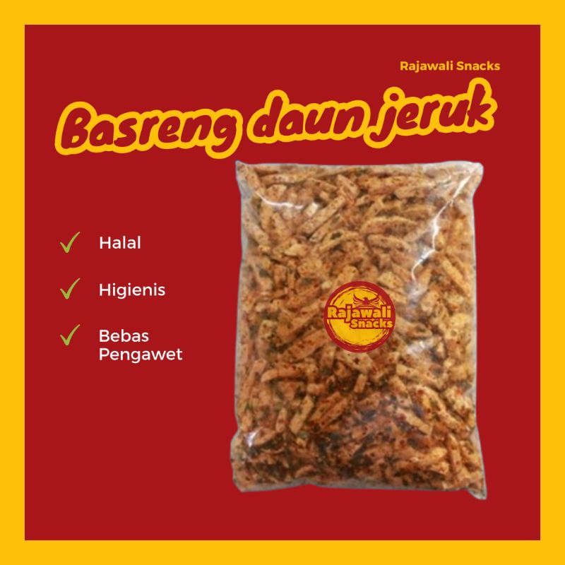

[100GR] BASRENG PEDAS DAUN JERUK / CEMILAN RINGAN / KEMASAN 100 gram