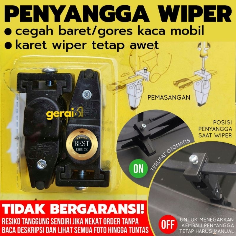 Penyangga Wiper | Wiper Stand (mencegah baret/gores kaca mobil)