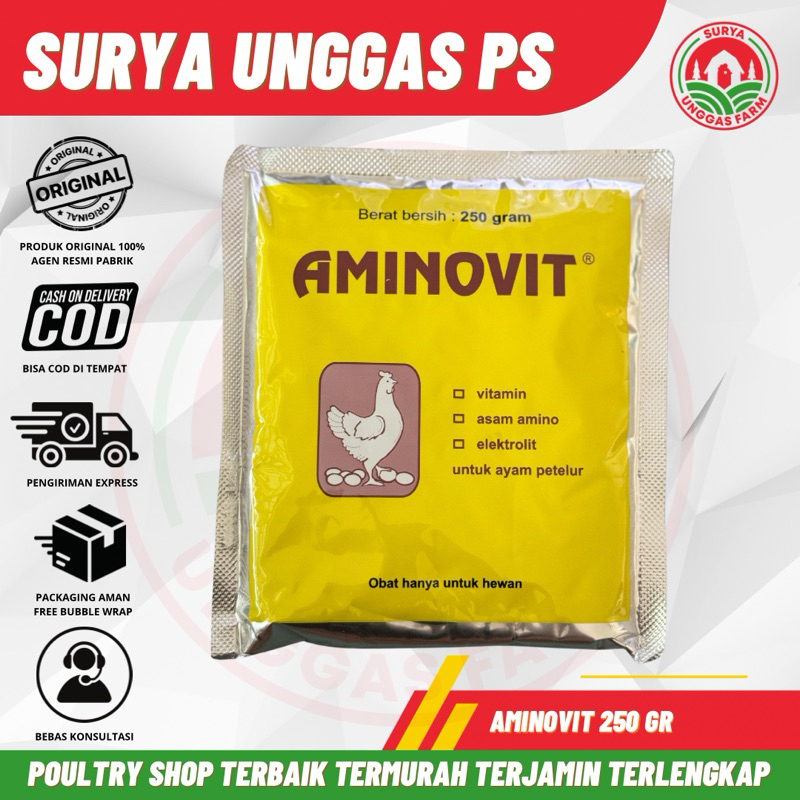 AMINOVIT 250 GRAM MEDION - Vitamin Untuk Ayam Petelur