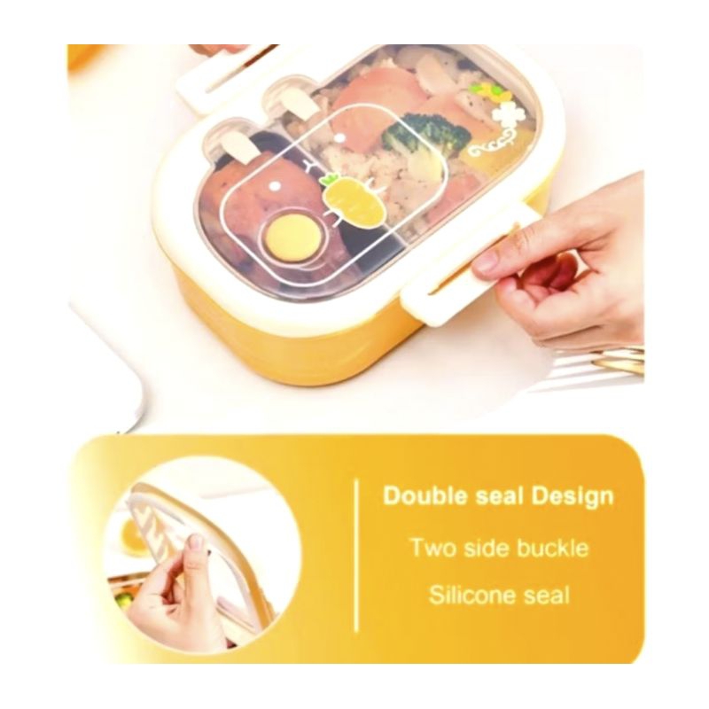 M1 Melind_Store Kotak Bekal Sekolah Tempat Bekal Kerja Kotak Bekal Stainless Lunch Box Lucu Kotak Na