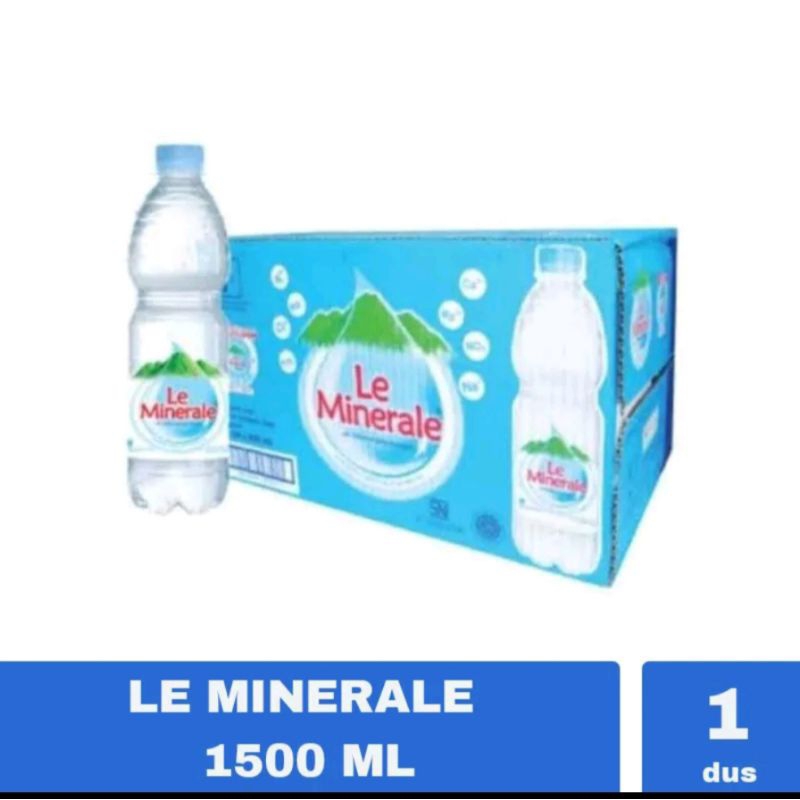 

le mineral botol 1500ml 1dus isi 12botol