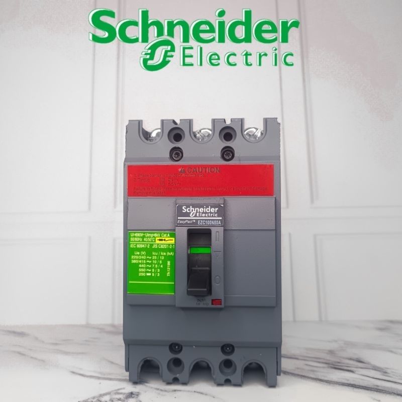 Mccb breaker schneider ezc100f 80Amper contac 3