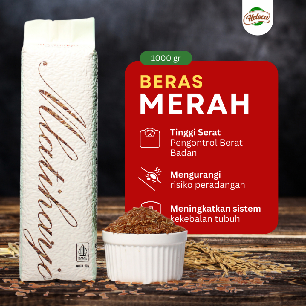 

Beras Merah Organik Melati Harjo Alami Halal 1 Kg