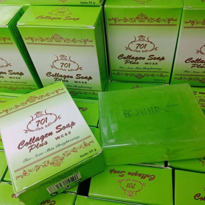 701 collagen plus soap anti acne / sabun 701 collagen acne hijau