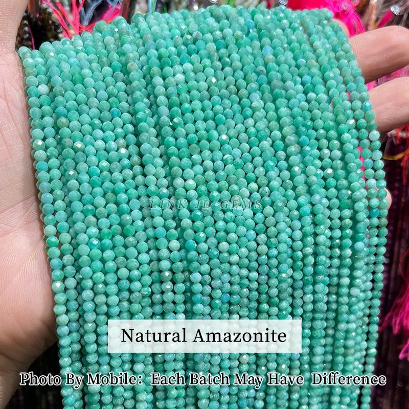 DIY GELANG Natural Stone Faceted Amazonite