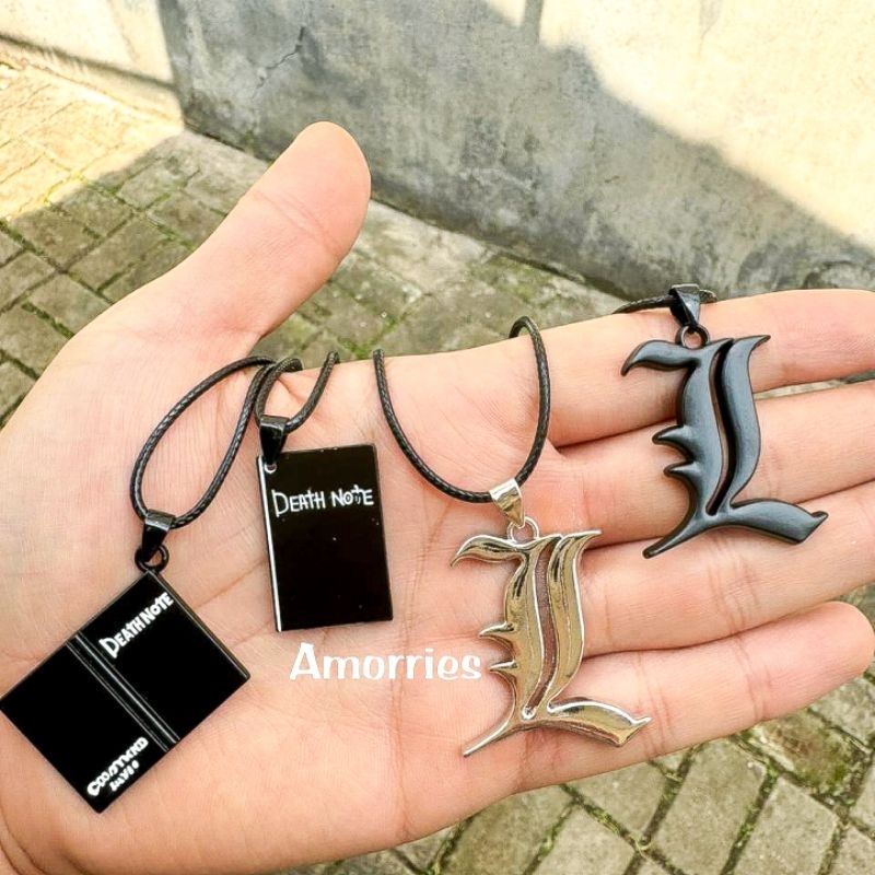 Kalung Anime Death Note L Lawliet Kira Ryuk/ Gantungan Kunci Death Note Light Yagami