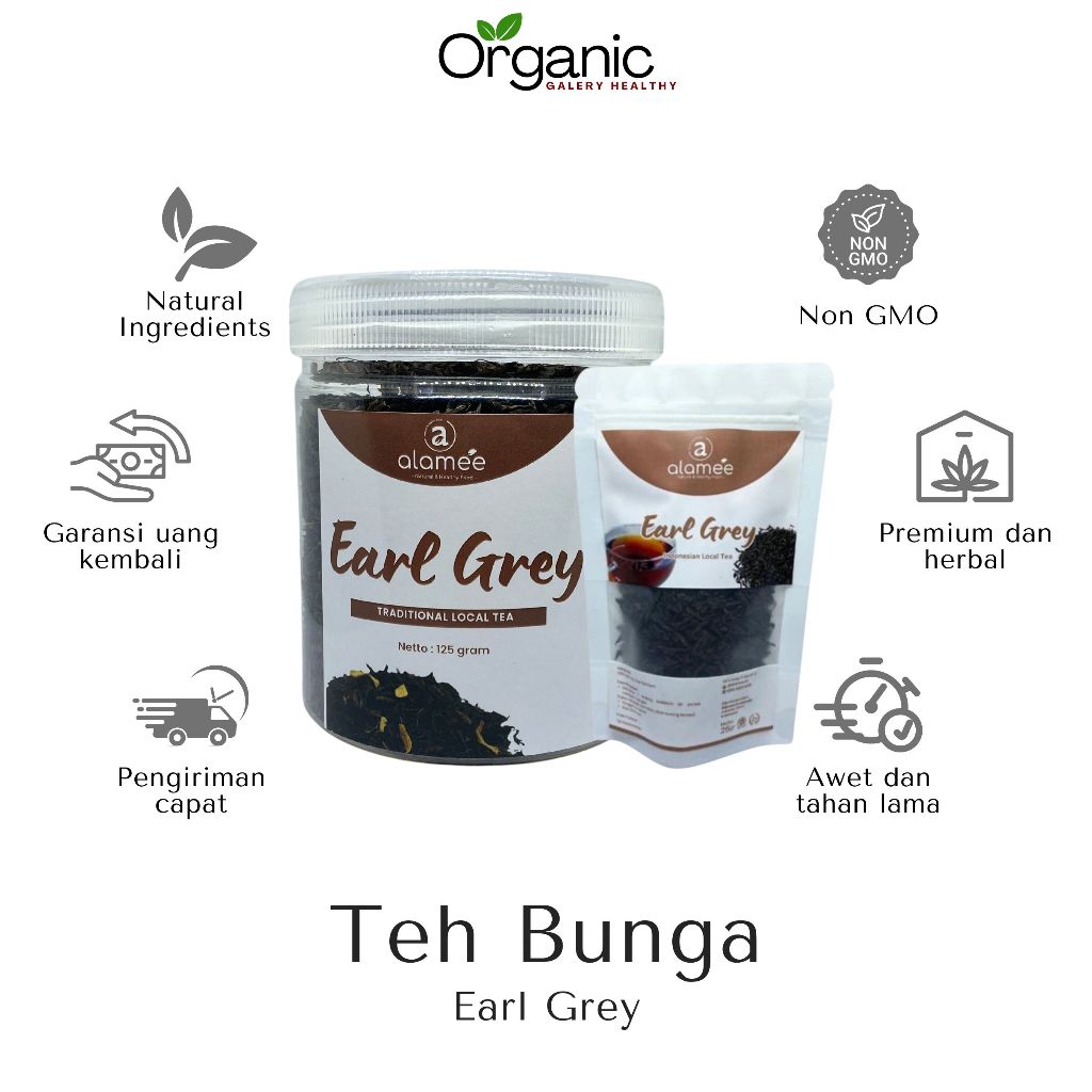 

TEH GREY TEA HERBAL HEALTHY TRADISIONAL INDONESIA ALAMI NATURAL