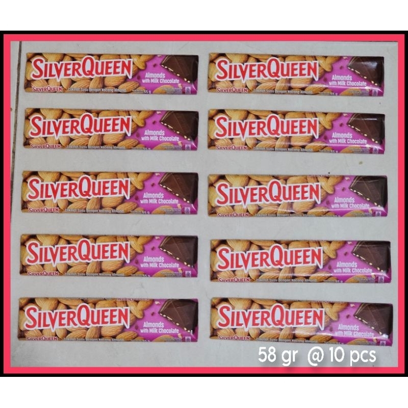 

Coklat Silver Queen 55 gr - 10 pcs, Promo Gratis Ongkir Extra - Expired 2025