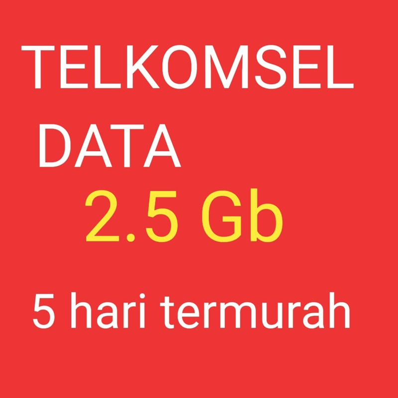 PAKET DATA TELKOMSEL FLASH TERMURAH 2.5 Gb 5 hari