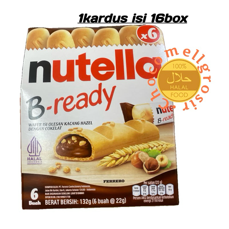 

Nutella Bready 132gr(isi 6pcs)