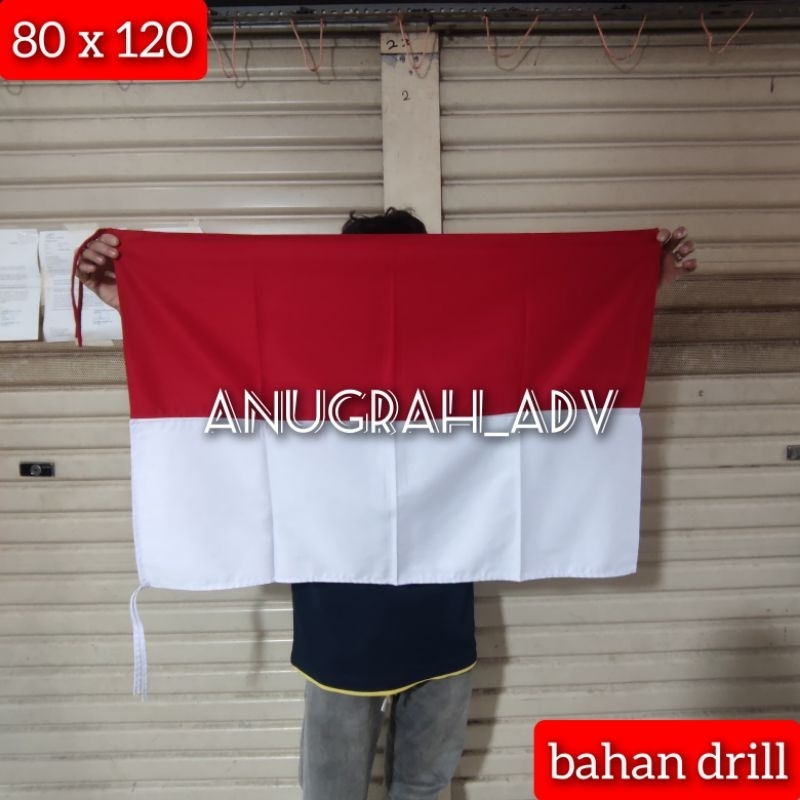 

bendera merah putih bahan drill exsclusive ukuran 80cm x 120cm