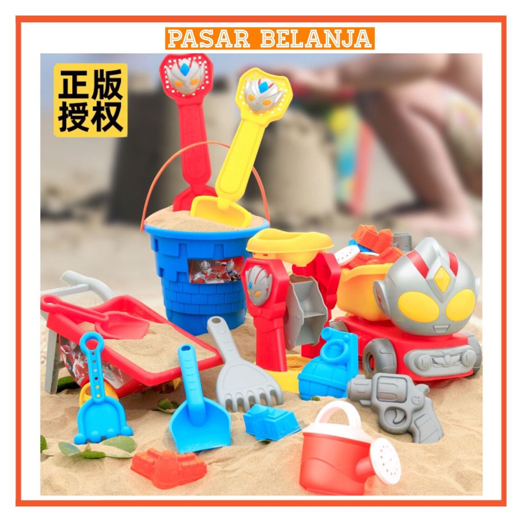 P901 Set Mainan Cetakan Alat Pasir Anal Model PORORO ULTRAMAN Mainan Pasir
