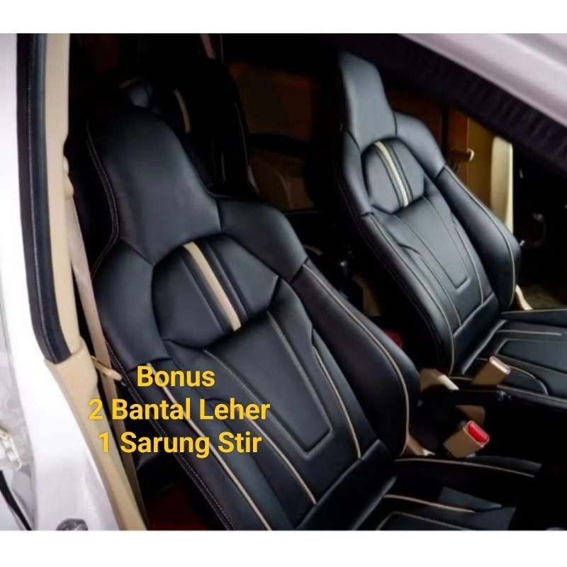 Sarung Jok Mobil Brio Satya/Brio Rs/Brio Lama, Depan Belakang Bahan Mb-tech