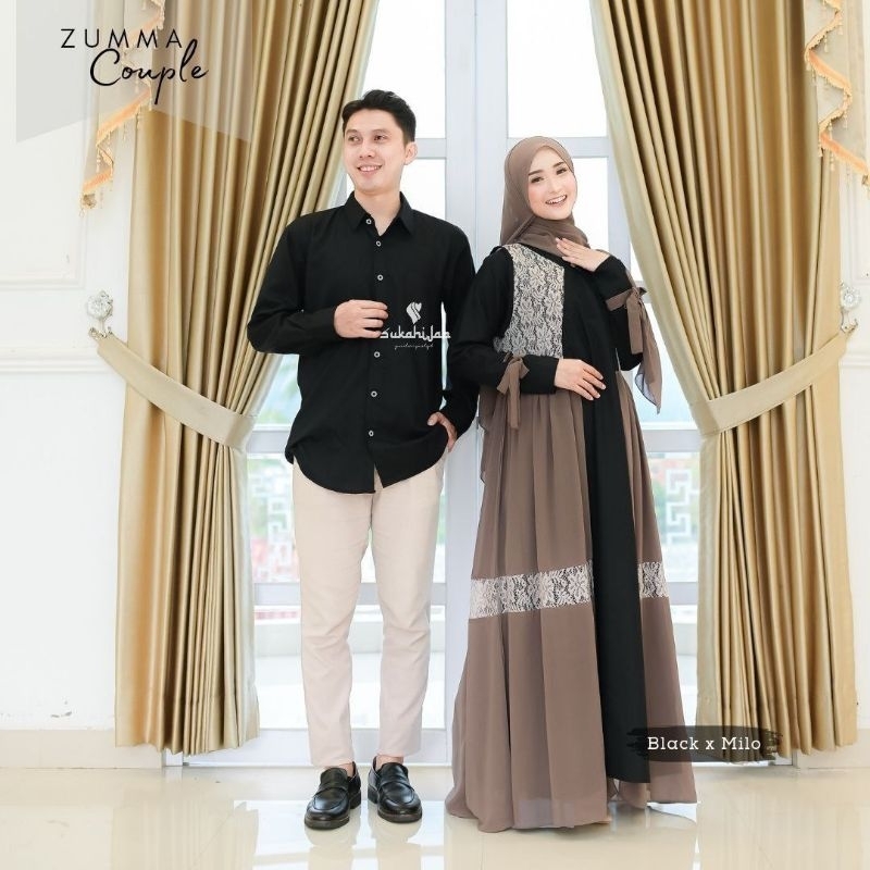 Dilovable.id | ZUMMA COUPLE GAMIS ROMPI KOMBINASI RENDA KEMEJA DEWASA BY. SUKA HIJAB