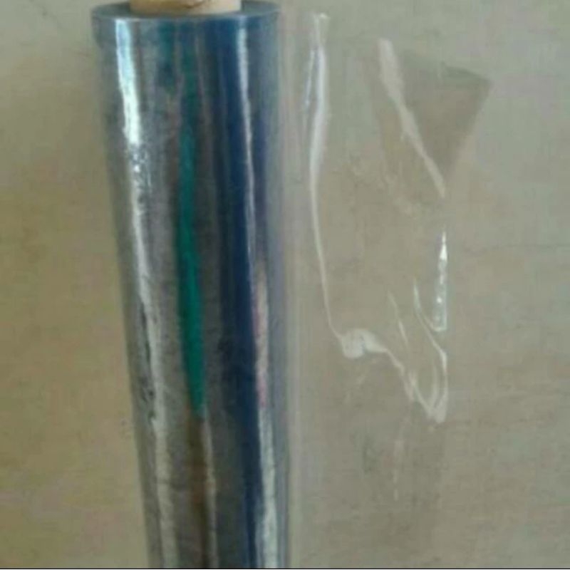 Taplak Plastik Bening Meteran /Plastik Mika/Taplak Meja Bening