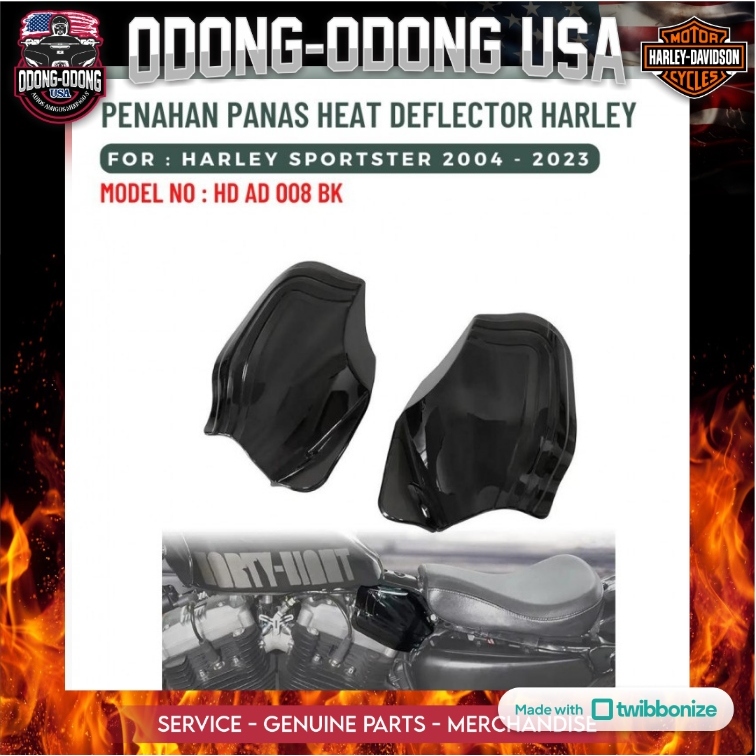 PENAHAN PANAS HEAT DEFLECTOR HARLEY SPORTSTER 2004-2023 HD AD 008 BK