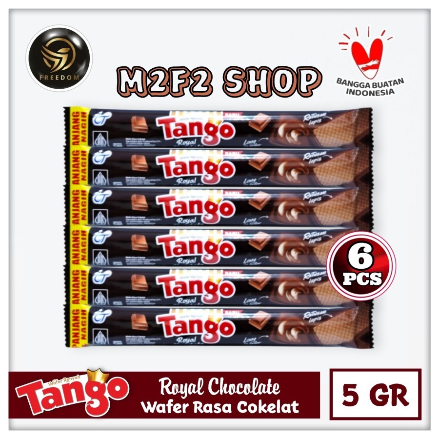 

Tango Wafer Royal Chocolate Stick | Krim Cokelat Stik - 5 gr (Kemasan 6 Pcs)