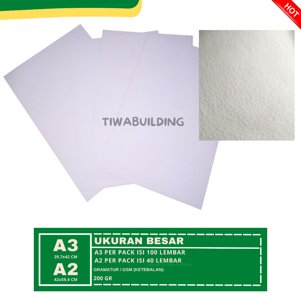 

KERTAS RAMPAI PUTIH A3&A2 PERPACK ISI 100&40 LEMBAR