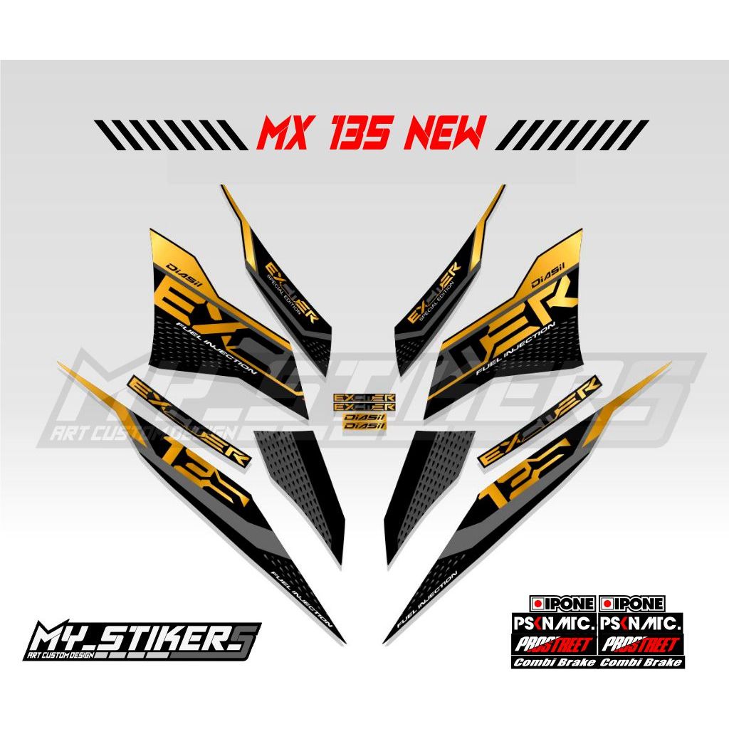 STRIPING JUPITER MX NEW 135 / STIKER MX 135 / STICKER NJMX / SETIKER / ECXITER 135 / SNIPER 135