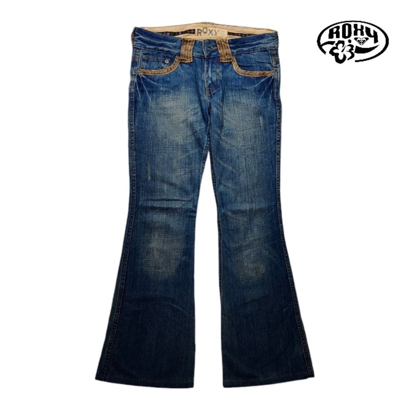 Flare jeans cutbray boot cut jeans Y2K by Roxy Japan