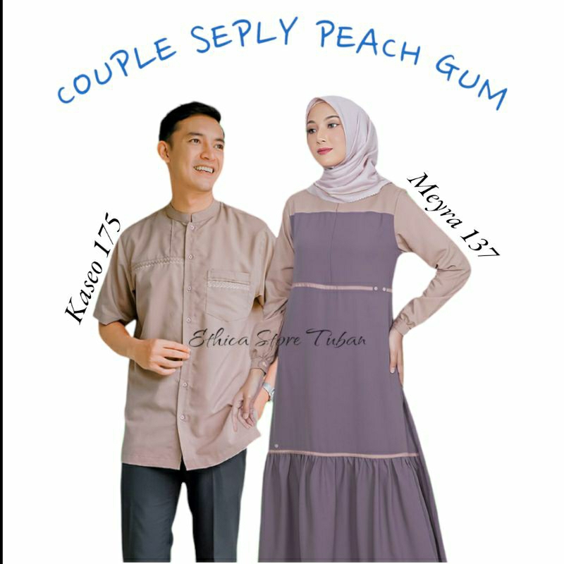 SEPLY Couple Gamis & Koko Dewasa // Eksis 280 Peach Gum