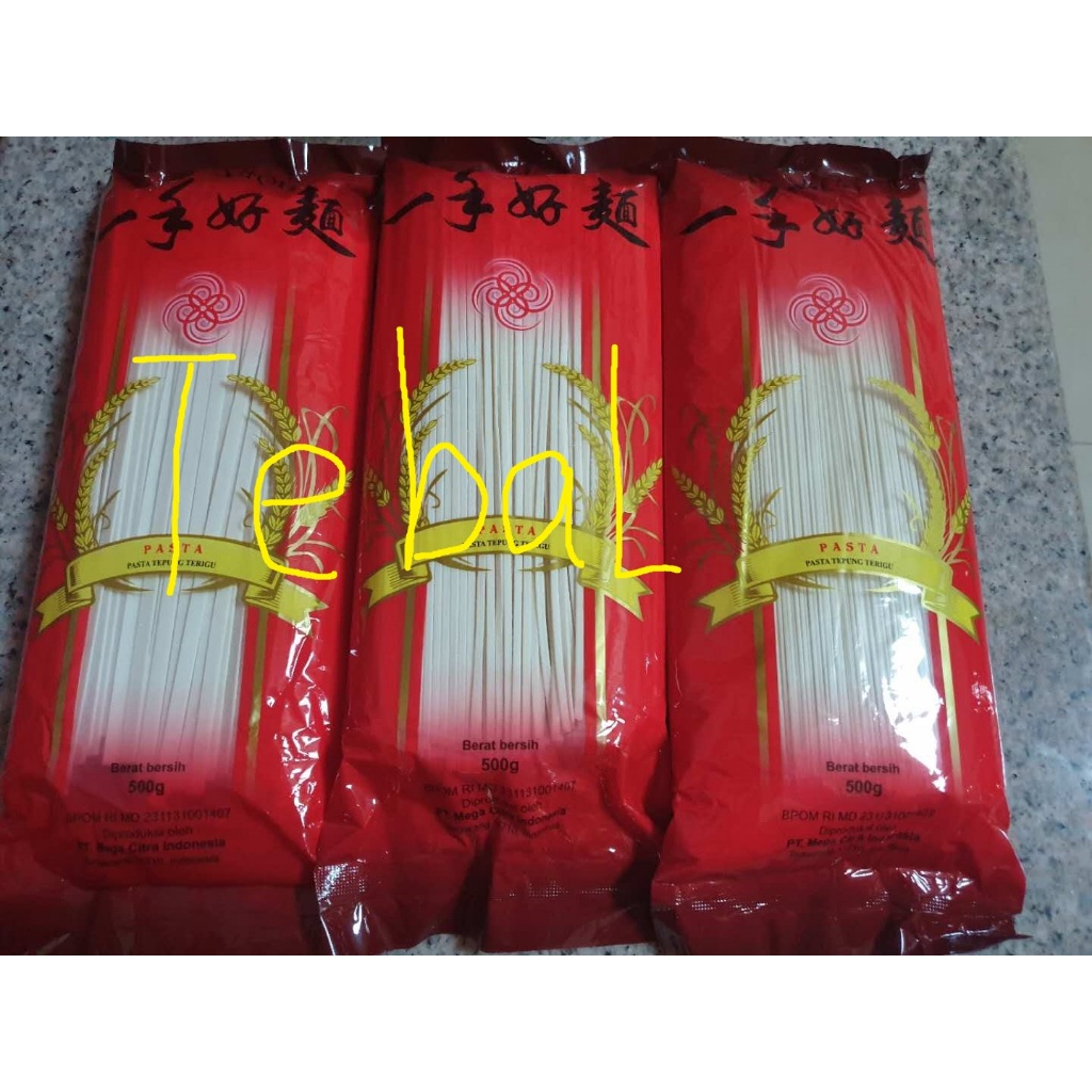 

mie yishou-tebal500gram,ada BPOM
