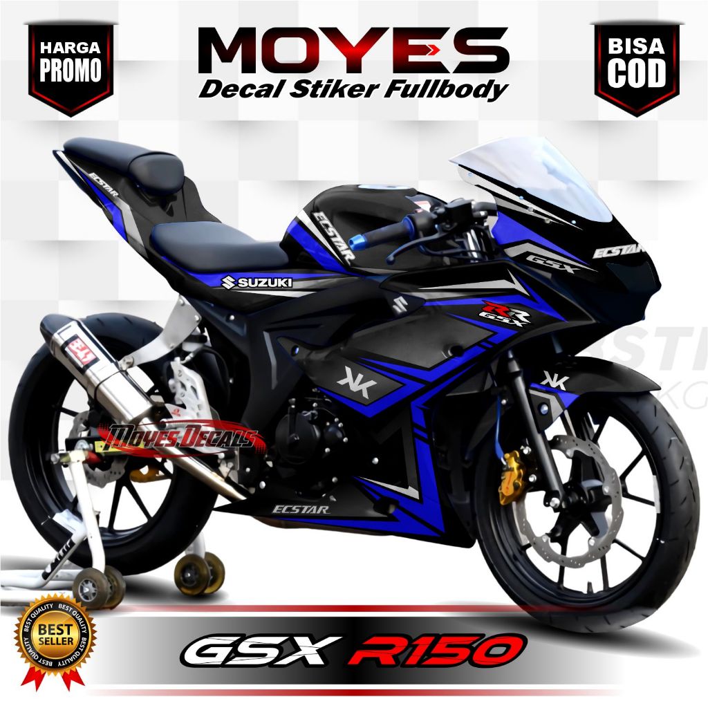 Decal Motor GSX 150R - Stiker Motor GSX 150R Fullbody Premium - Variasi Motor Suzuki GSX 150R RACING