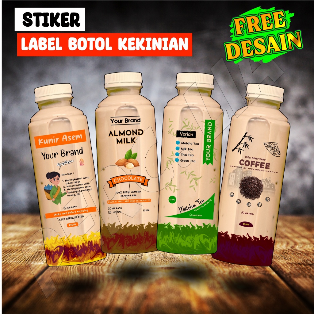 

#2 Stiker Label Botol Transparan/Cetak Stiker Transparan Bening Anti Air Anti Sobek [Custom Stiker]
