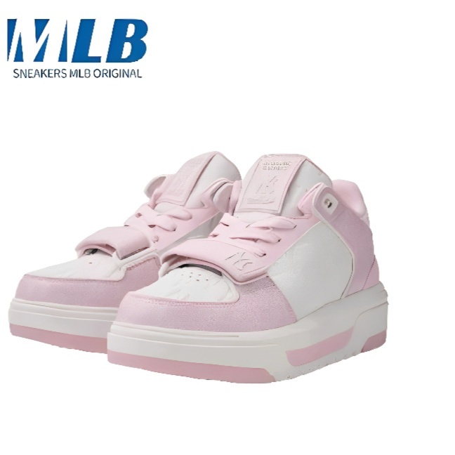 Sepatu MLB Chunky Liner High Classis Monogram NY Yankees Pink / MLB Original