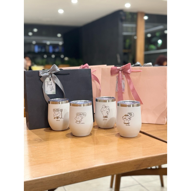 [OURSGIFT.ID] CUSTOM MUG TUMBLER GIFT SOUVENIR HADIAH KADO RESIGN PERPISAHAN KERJA + LASER GRAFIR - 