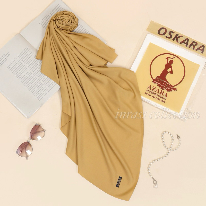 (FREE POUCH) HIJAB VOAL OSKARA LASER CUT / JILBAB SEGI EMPAT POLOS  / KERUDUNG POLOS VOAL