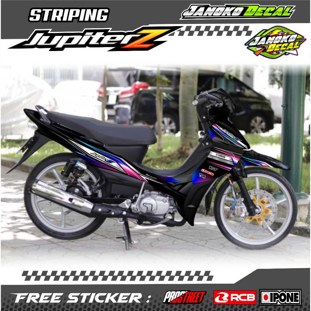 STRIPING VARIASI YAMAHA JUPITER Z BURHAN FACTORY RACING STYLE / STICKER LIST VARIASI MOTOR JUPITER Z